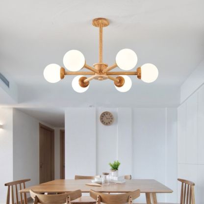 New Japanese Style Living Room Bedroom Crude Wood Ceiling Lamp-labpiecesign