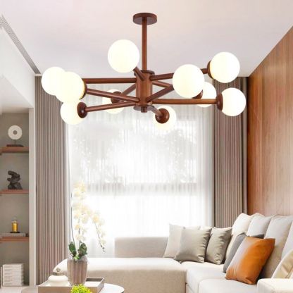 New Japanese Style Living Room Bedroom Crude Wood Ceiling Lamp-labpiecesign