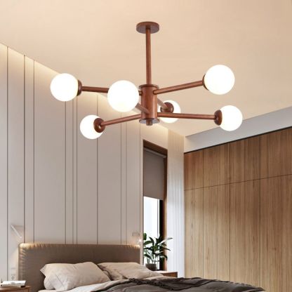 New Japanese Style Living Room Bedroom Crude Wood Ceiling Lamp-labpiecesign