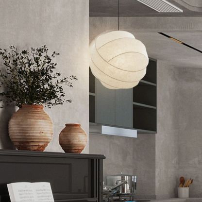 Silkworm Intentional Modern Lantern Cocoon Pendant Lamp -labpiecesign