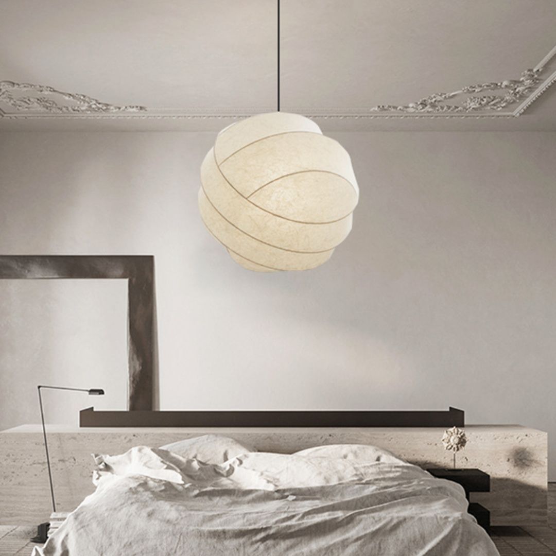 Silkworm Intentional Modern Lantern Cocoon Pendant Lamp -labpiecesign