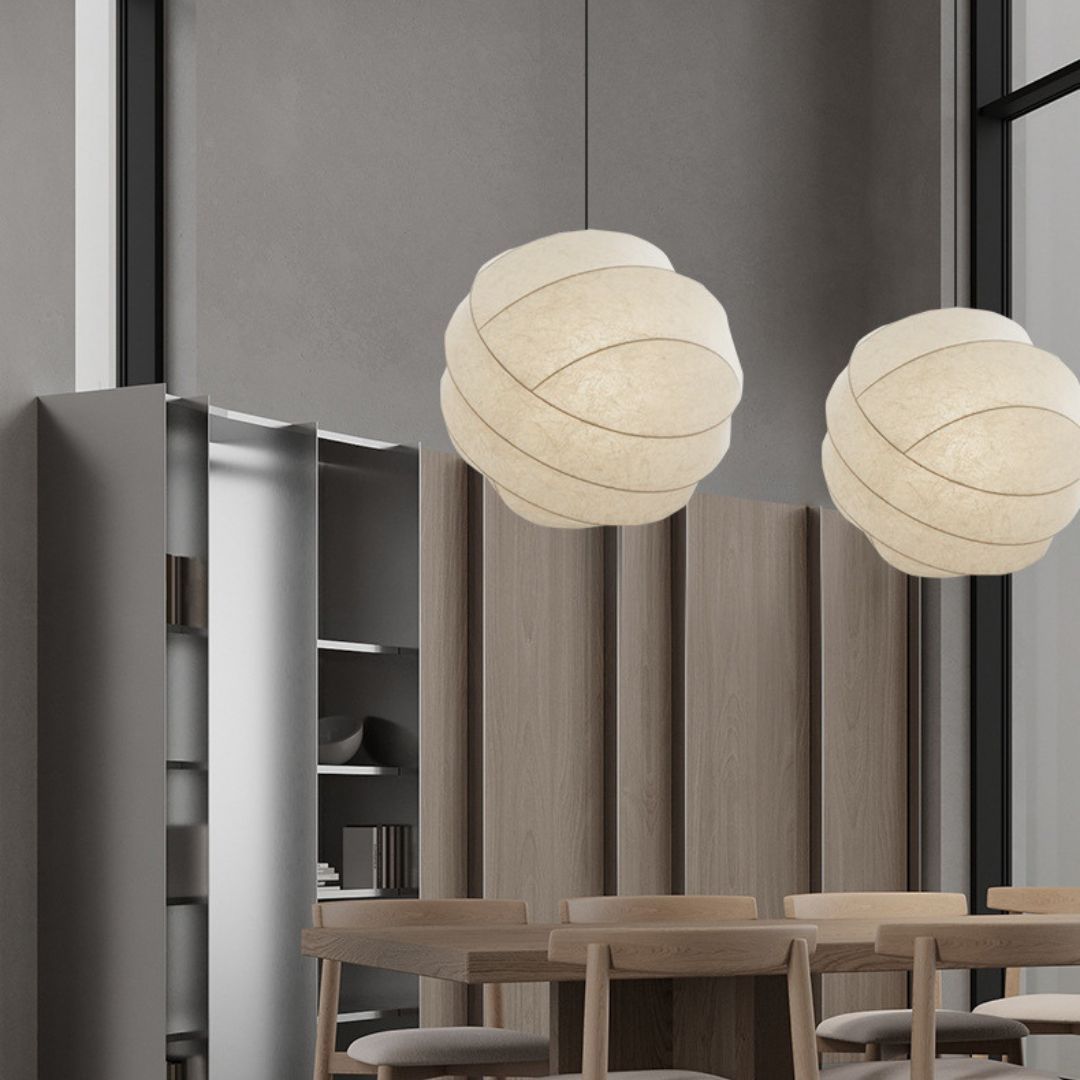 Silkworm Intentional Modern Lantern Cocoon Pendant Lamp -labpiecesign