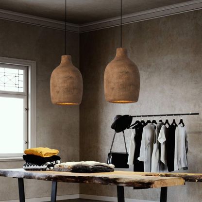 Wabi-Sabi Retro Vase Shape Resin Pendant Light-labpiecesign