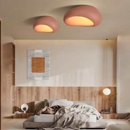Wabi-sabi Style Resin Ceiling Lamp Japanese Style Master Bedroom Ceiling Light-labpiecesign
