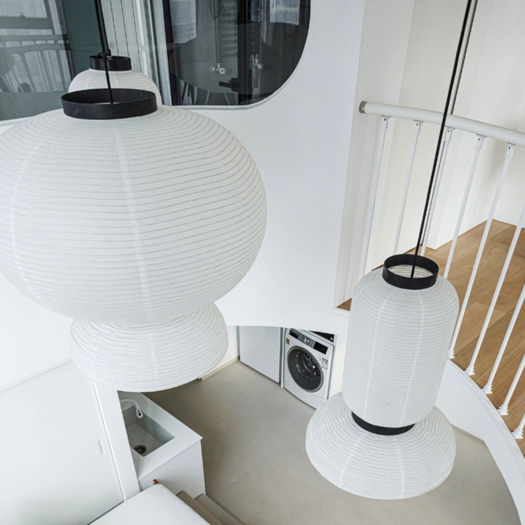 Japanese-style Wabi-sabi Wind Paper Lamp Homestay Lamp Yong Xuan Paper Chandelier