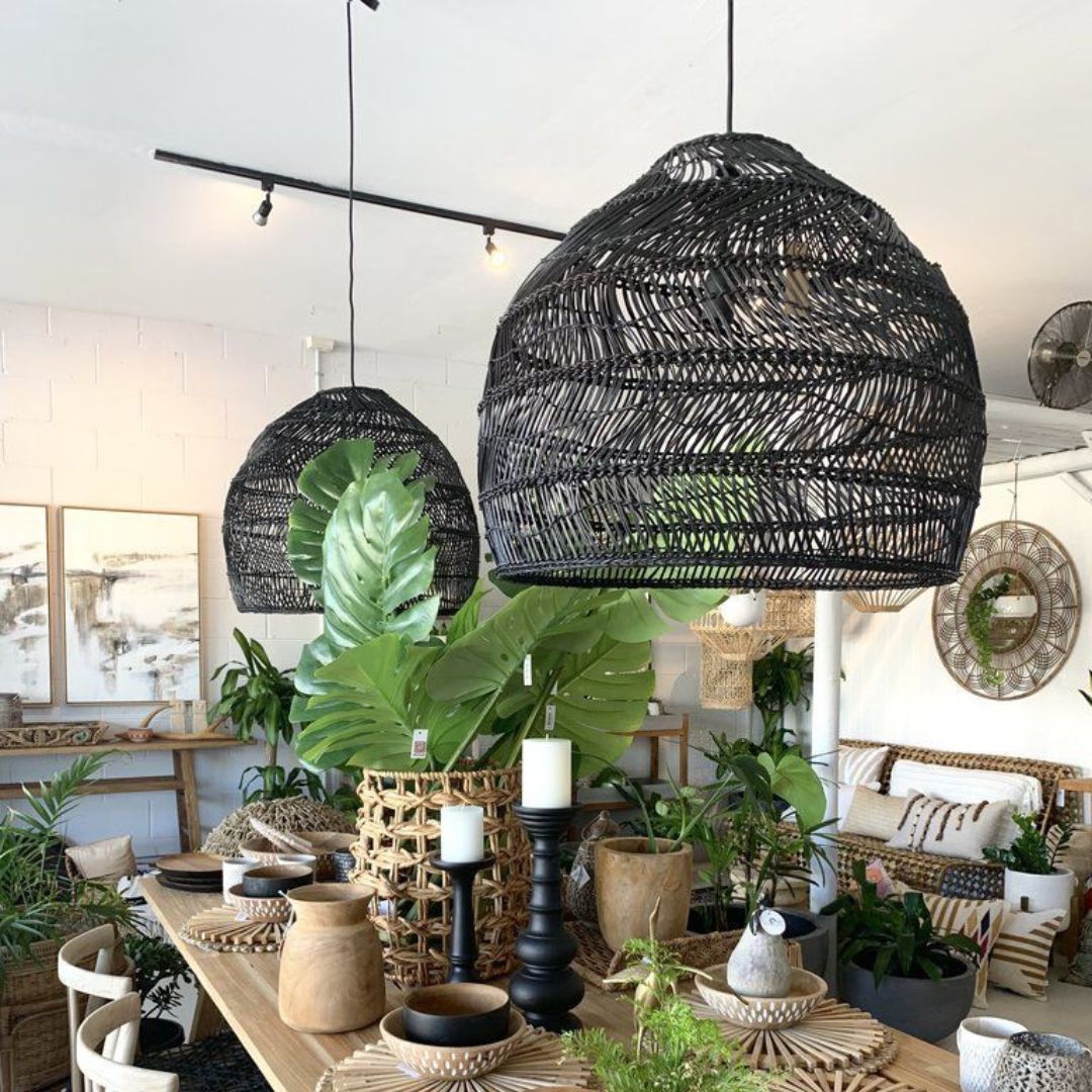 Handmade Rattan Lamp BELL Wicker Lamp Boho Style Lampshade Pendant Lamp-labpiecesign