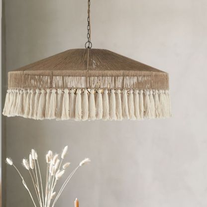 Bohemian Vintage Rope Tassel Pendant Light-labpiecesign