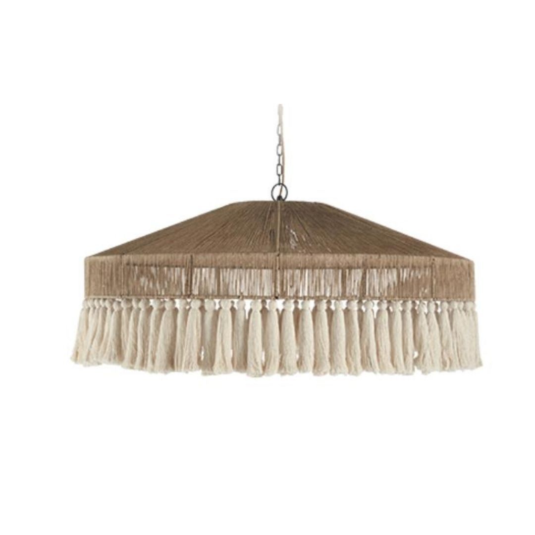 Bohemian Vintage Rope Tassel Pendant Light-labpiecesign