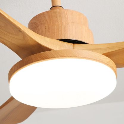 Nordic Japanese style simple modern mute 5 blades led Ceiling Fan-labpiecesign