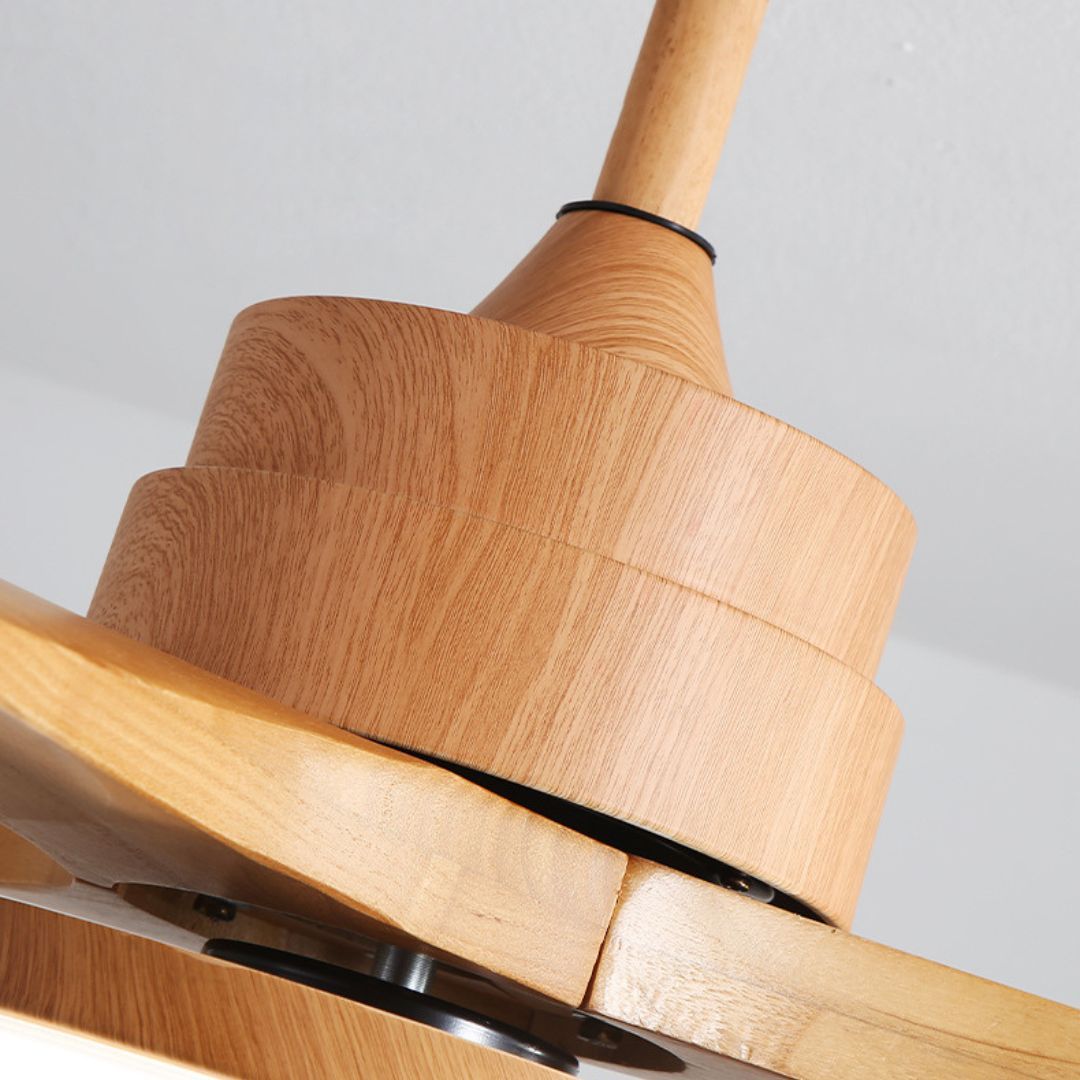 Nordic Japanese style simple modern mute 5 blades led Ceiling Fan-labpiecesign