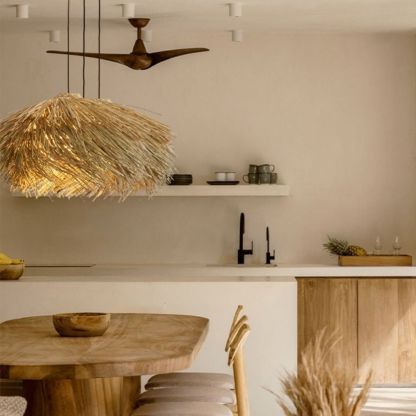 Japanese Wabi-Sabi Rattan Living Room Chandelier Retro Straw Lamp-labpiecesign