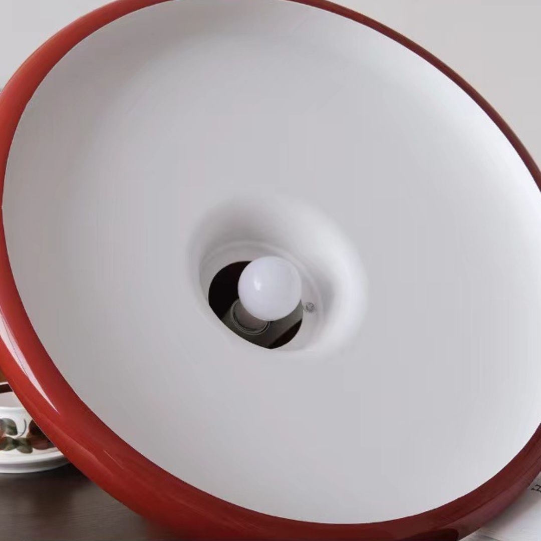 Nordic Creative Medieval Red Flying Saucer Lamp For Dining Room Modern Pendant Light-labpiecesign
