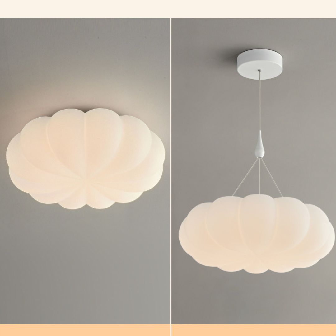 Cream Style Bedroom Lamp Nordic Ins Warm And Romantic Pumpkin Ceiling Lamp