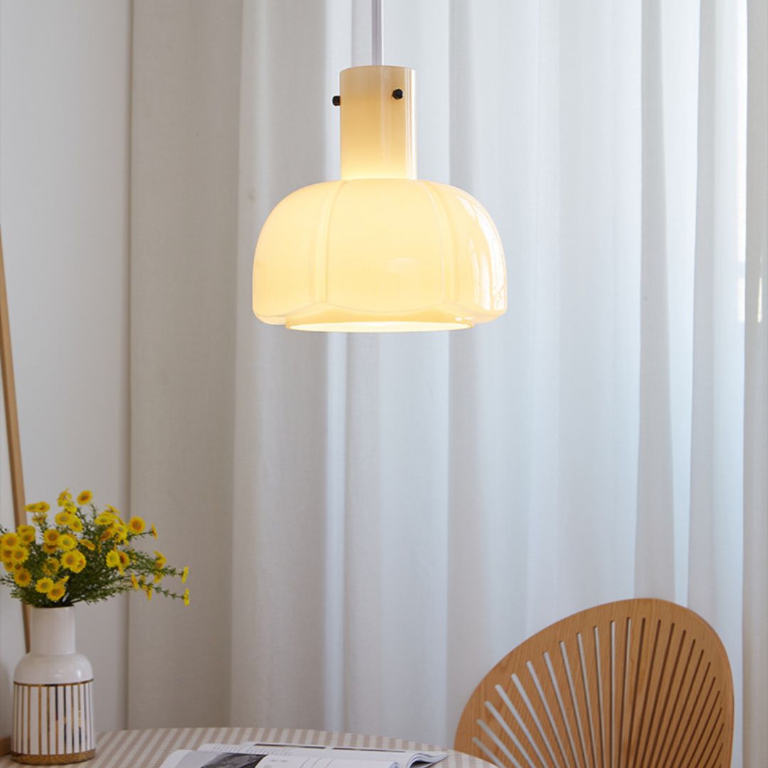 Nordic Retro Bud Glass Pendant Light Bedside Lamp