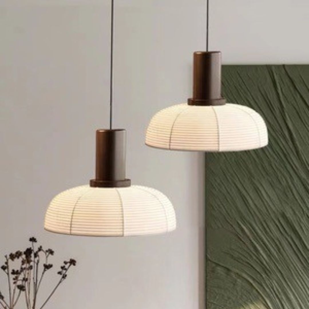 Japanese Style Wabi-sabi Style Pendant Light Restaurant Fabric Lamps
