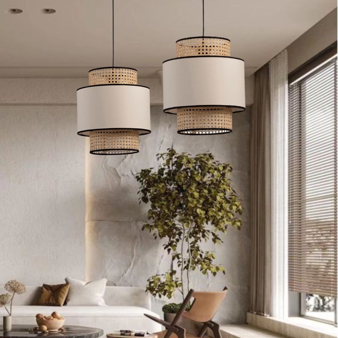 Creative Hand-woven Rattan Pendant Light For Living Room