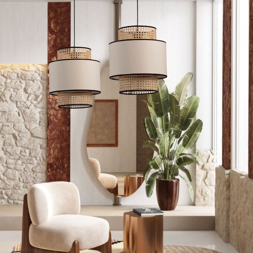 Creative Hand-woven Rattan Pendant Light For Living Room