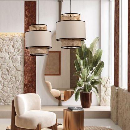 Creative Hand-woven Rattan Pendant Light For Living Room-labpiecesign