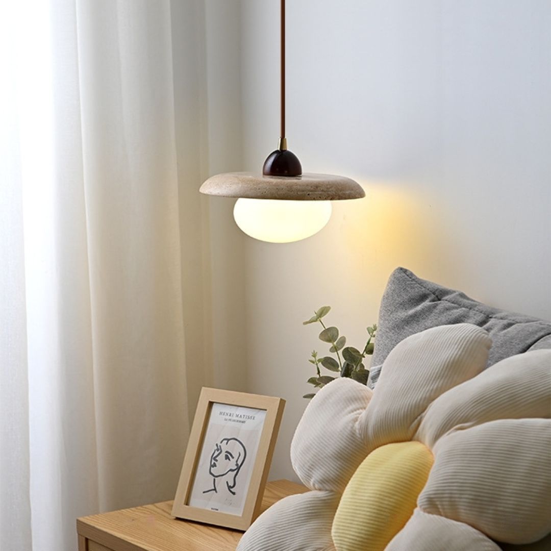 Yellow Hole Japanese Wabi Sabi Style Retro Nordic Bedroom Bedside Lamp