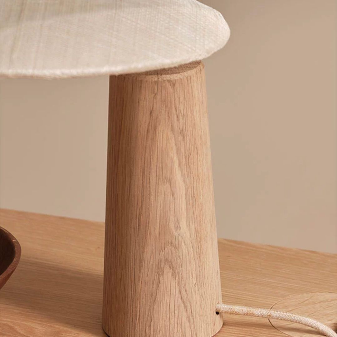 Wabi-sabi Table Lamp Simple Solid Wood Bedroom Bedside Desk Lamp-labpiecesign