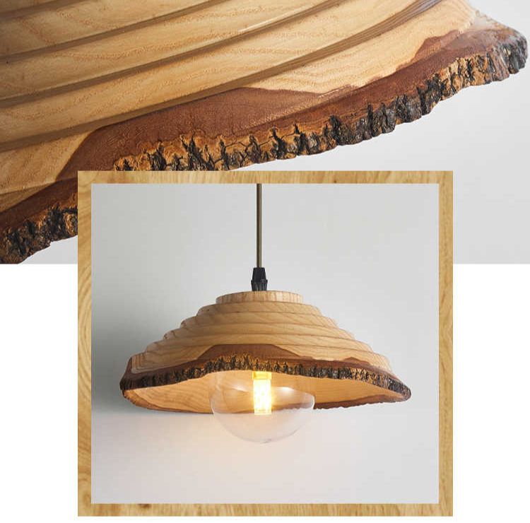 Japanese style solid wood pendant light bar lamps