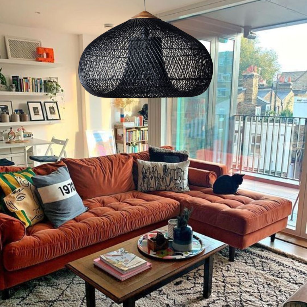 Japandi Lighting Wabi-sabi Style Bright Drum Lamp Pendant lampshade-labpiecesign