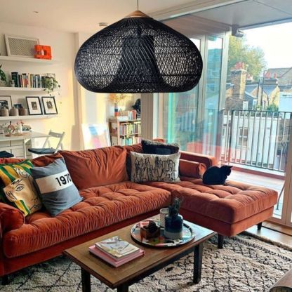 Japanese Style Wabi-sabi Style Rattan Drum Lamp-labpiecesign
