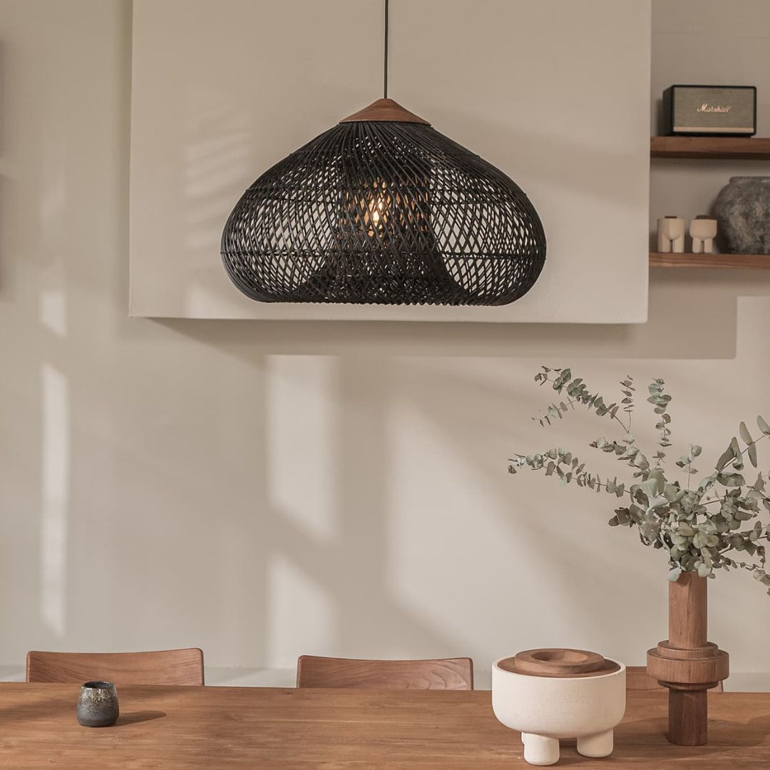 Japandi Lighting Wabi-sabi Style Bright Drum Lamp Pendant lampshade-labpiecesign