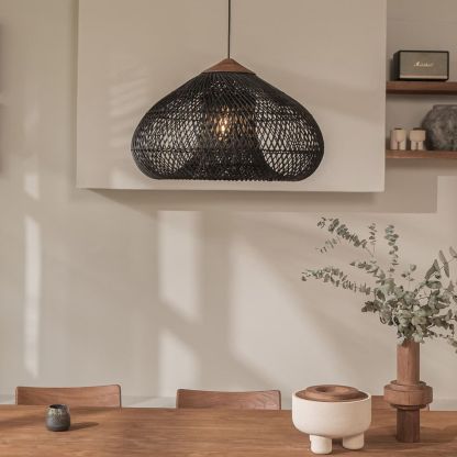 Japanese Style Wabi-sabi Style Rattan Drum Lamp-labpiecesign
