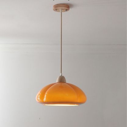 Medieval pumpkin chandelier new log glass lamp-labpiecesign