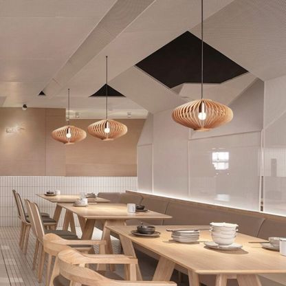 JAPANESE STYLE WOOD CAGE PENDANT LIGHT-labpiecesign