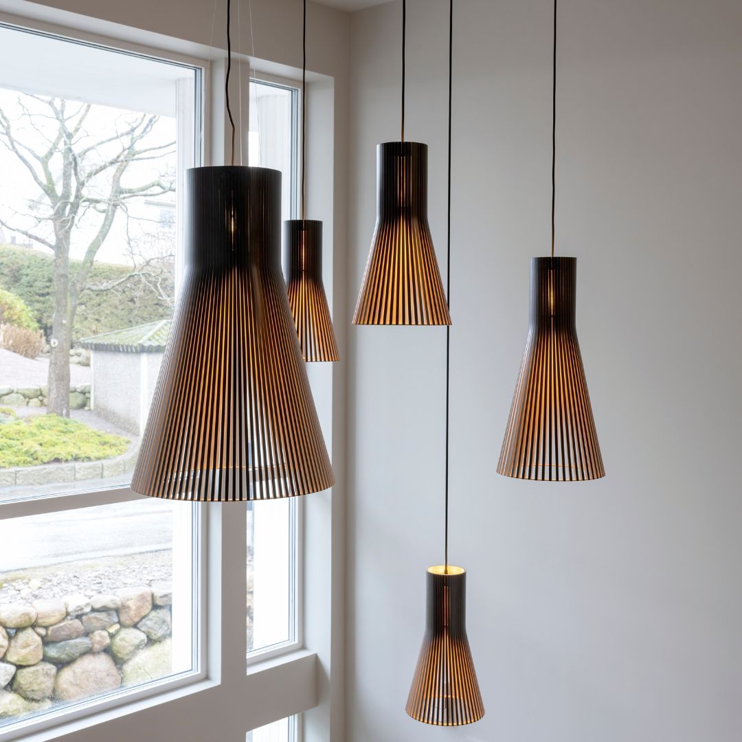 Japanese Creative Wooden Light Tapered Bamboo Pendant Light -labpiecesign