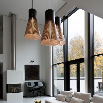 Japanese Creative Wooden Light Tapered Bamboo Pendant Light -labpiecesign