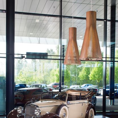 Japanese Creative Wooden Light Tapered Bamboo Pendant Light -labpiecesign
