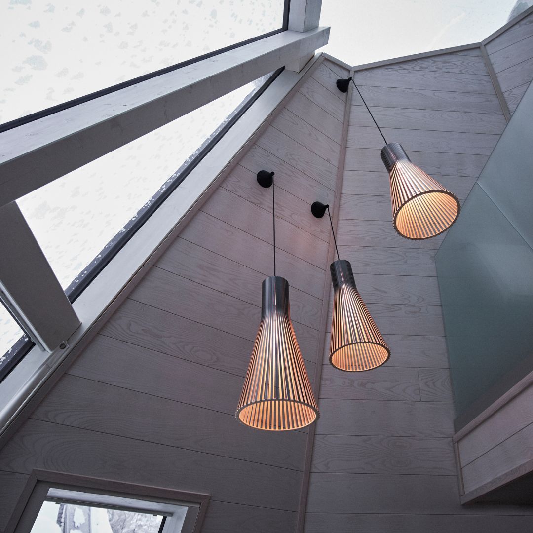 Japanese Creative Wooden Light Tapered Bamboo Pendant Light -labpiecesign