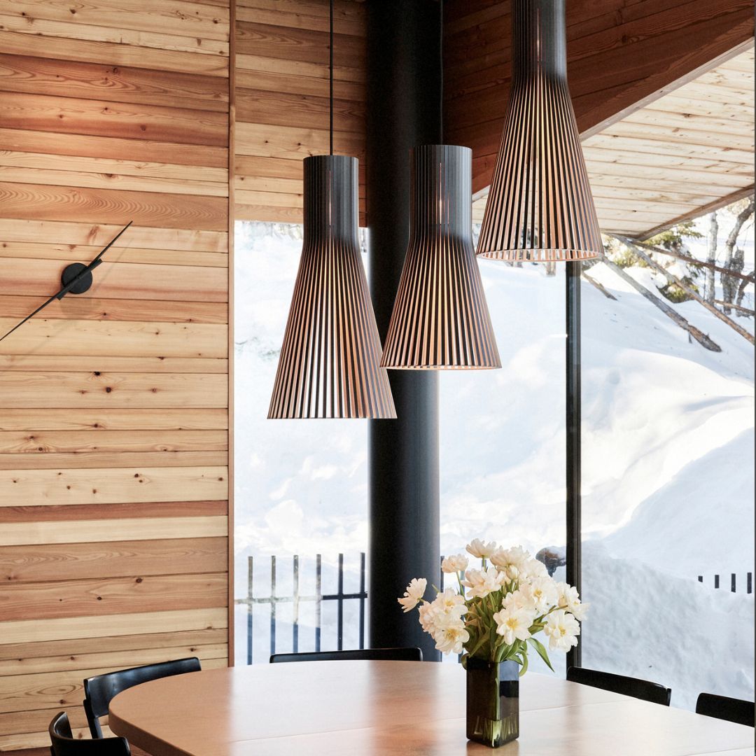 Japanese Creative Wooden Light Tapered Bamboo Pendant Light -labpiecesign
