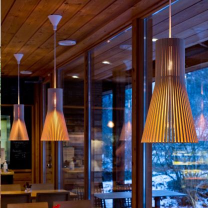 Japanese Creative Wooden Light Tapered Bamboo Pendant Light -labpiecesign