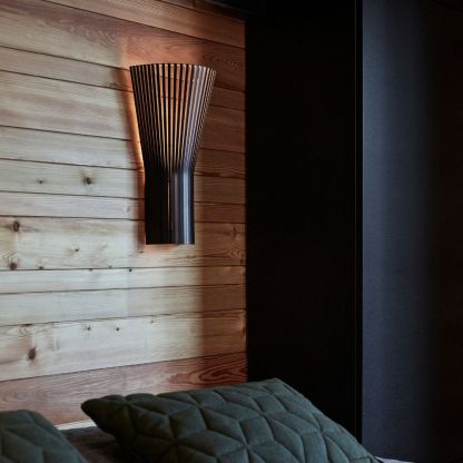 New Chinese Style Living Room Lamp Modern Minimalist Bamboo Wood Wall Lamp Uplight / downlight-labpiecesign