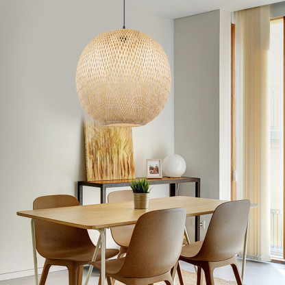Bamboo Woven Chandeliers Decorative Pendant Lampshades-labpiecesign