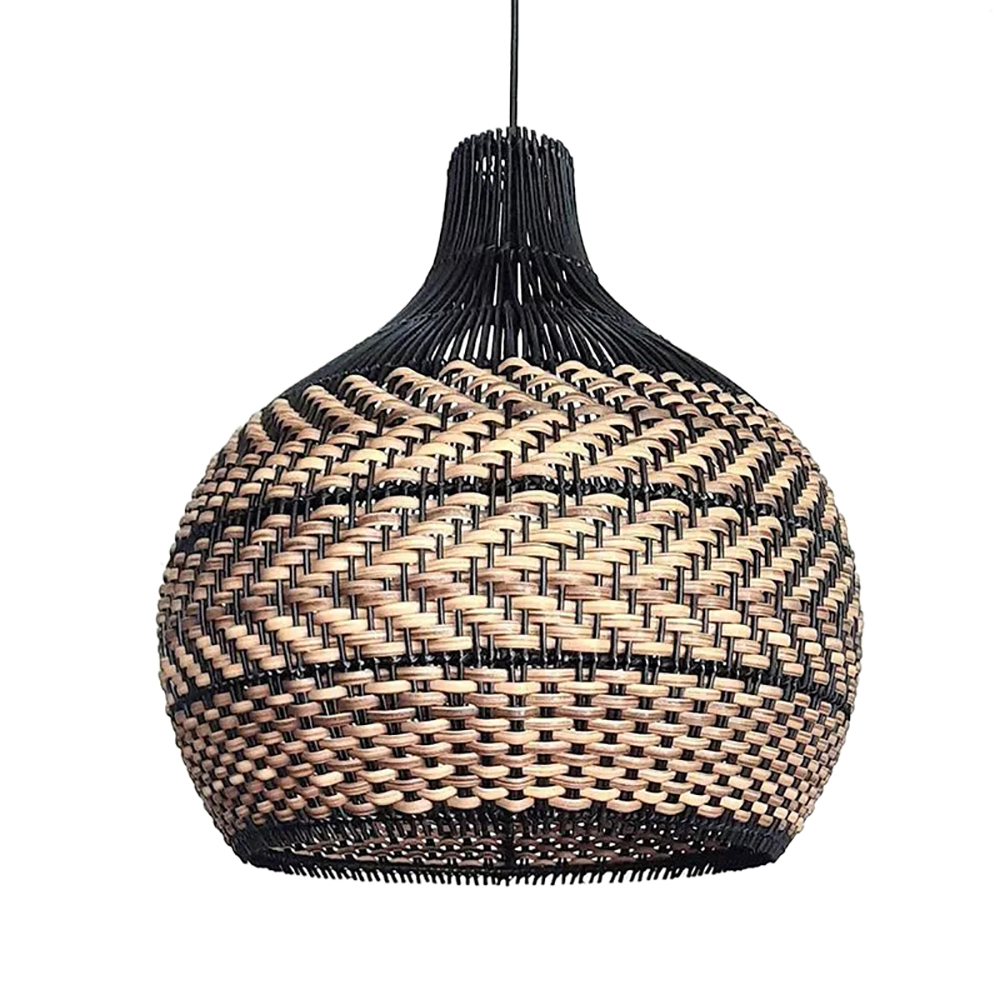 Minimalism Rattan Ceiling Light Fixture Woven Pendant Lampshade