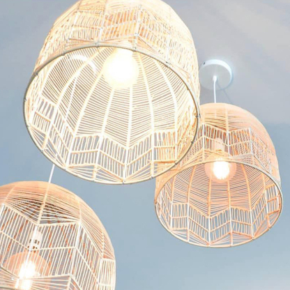 Handmade Basket Rattan Pendant Light Shades For Living Room-labpiecesign