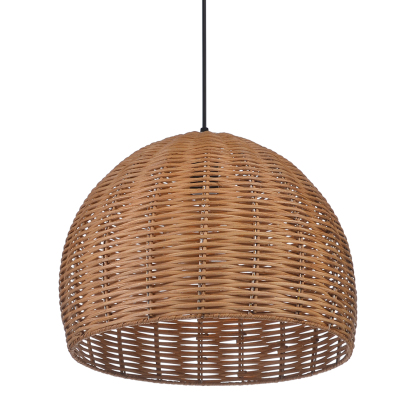Boho Round Basket Handemade Bamboo Pendant Light-labpiecesign