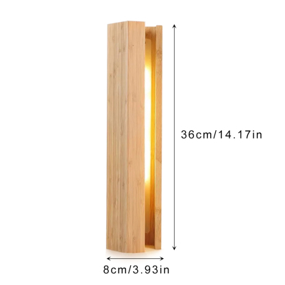 Retro Wood Pentagonal Led Table Lamp With USB For Bedroom-labpiecesign