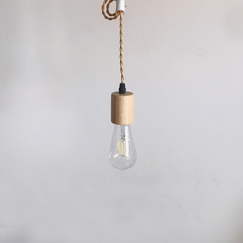 Modern Industrial 16.4FT Wood Pendant Light Cord Kit With Switch