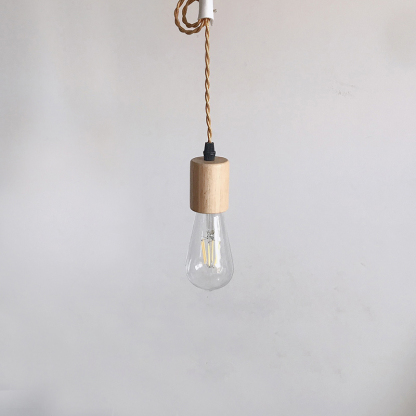 Vintage Style wood Pendant Light Cord Kits US Plug Switch E27 Vintage Lamp Holder for Simple Hanging Lamp Decor-labpiecesign