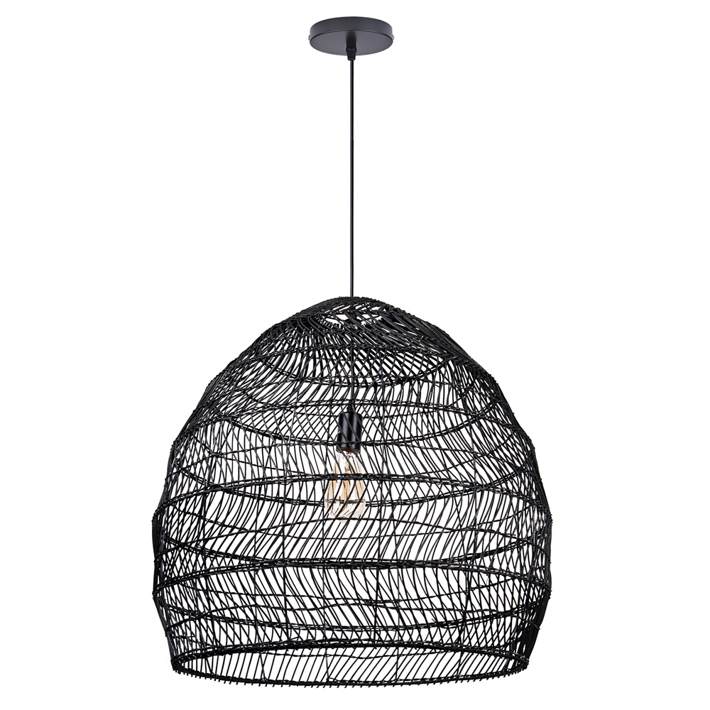Handmade Rattan Lamp BELL Wicker Lamp Boho Style Lampshade Pendant Lamp-labpiecesign