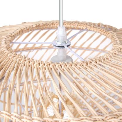 Basket Rattan Pendant Light Shade Pastoral Wicker Hanging Lamps-labpiecesign