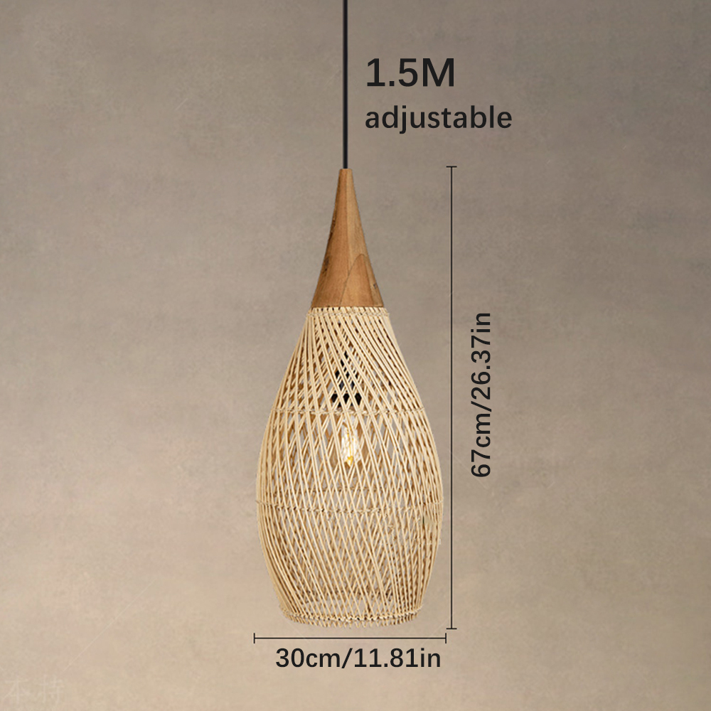 Japanese Style Wabi-sabi Style Rattan Pendant lampshade