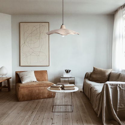 Wabi-sabi chandelier Japanese style bedroom cement bedside lamp-labpiecesign