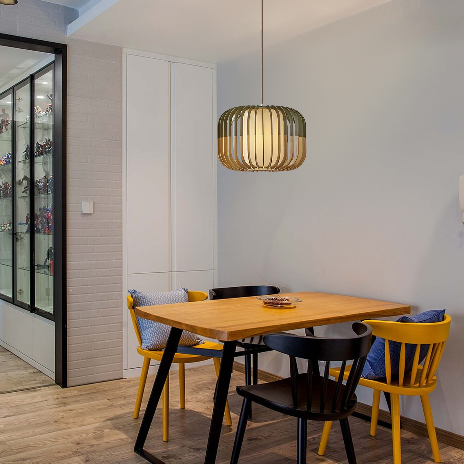 Natural Spectrum Colorful Wood Pendant Lamp-labpiecesign